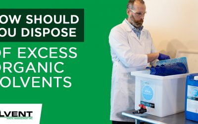How should you dispose of excess organic solvents?